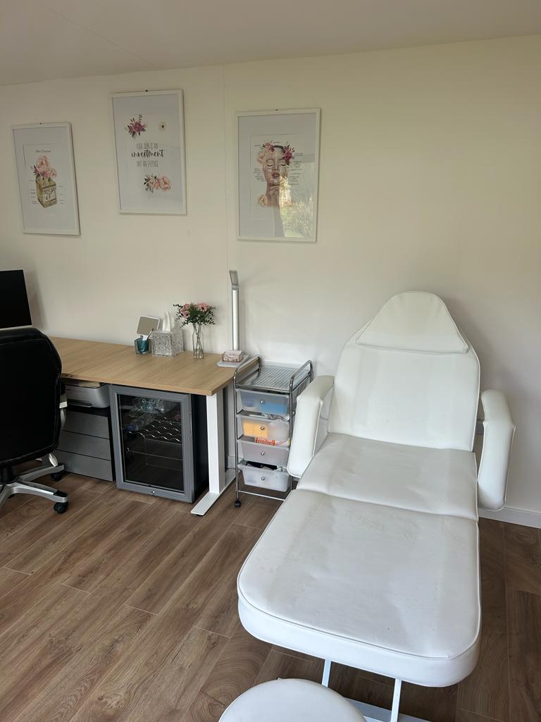 Treatment chair inside Dr Clare Aesthetics clinic