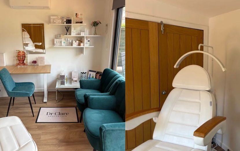 Clinic waiting area and treatment chair